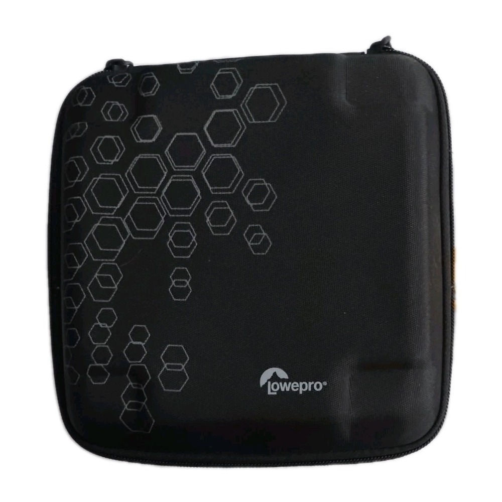 Hardshell Case GoPro Camera Charger Batteries Memory Cards Black 8.5" Sq 3.7" D